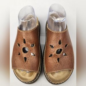 Vintage Vtg 90s Y2K Cutout Floral Chunky Slide Sandals Size 9